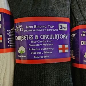 Diabetes And Circulatory Socks 12pr Total